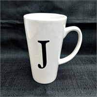 Mug J tall white