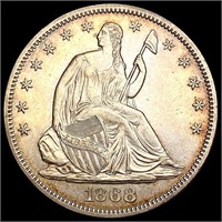 1868 Seated Liberty Half Dollar CLOSELY
