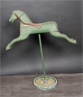 Folk Art Wood Carousel Horse