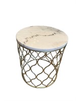 A Marble Top Accent Table 17"H x 15" Diameter