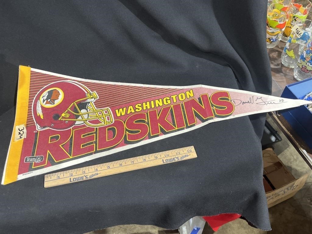 Washington Redskins signed flag