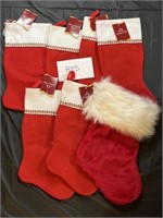 (7) Christmas stockings red