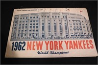 1962 Yankees program & score card
