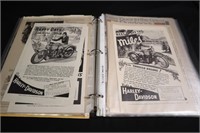 Album overflowing with old motorcycle ads
