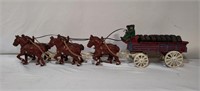 Cast Iron Horses and Wagon