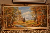 Original Friedrich Forner oil painting, framed