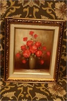 framed oil painting, signed by artist