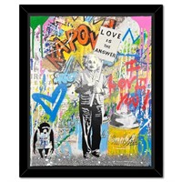 Mr. Brainwash, "Einstein" Framed Mixed Media Origi