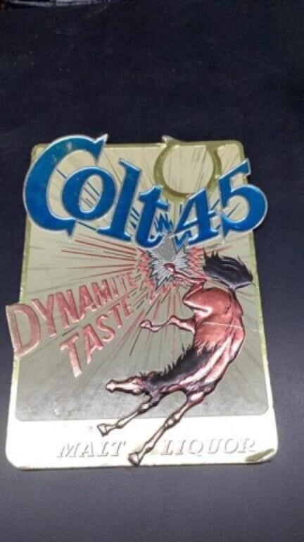 Vintage Tin Sign Colt 45 Malt Liquor 7.5x10.25 in