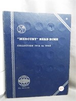 Almost Complete Mercury Dime Album 1916-1945.