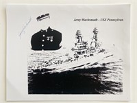 Jerry Wachsmuth Signed USS Pennsylvania WWII Photo