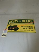 John Deere two cylinder tractor sign