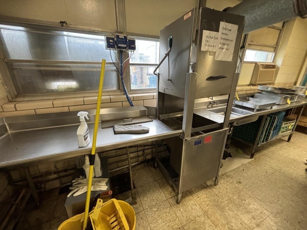 Stainless Steel Table w/ Dish Washer and Booster