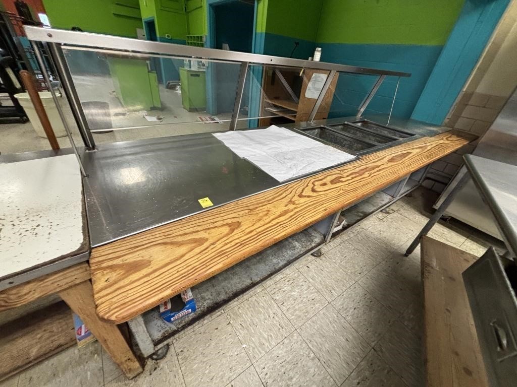 Stainless Steel Serving Table 125x39x55