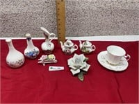 Bone China England Vases, Teapots, Cup & Saucer