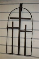 METAL CROSS TRIO WALL ART