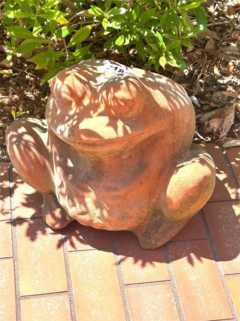 LARGE TERRA COTTA FRONG PLANTER 16 TALL