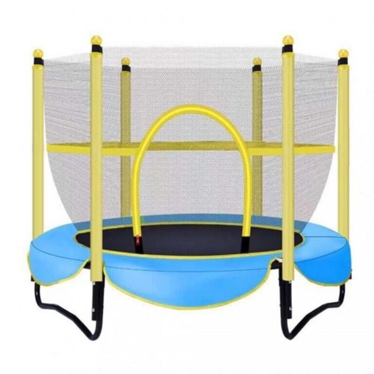 Kids Outdoor Trampoline Set Including Jumping Shet