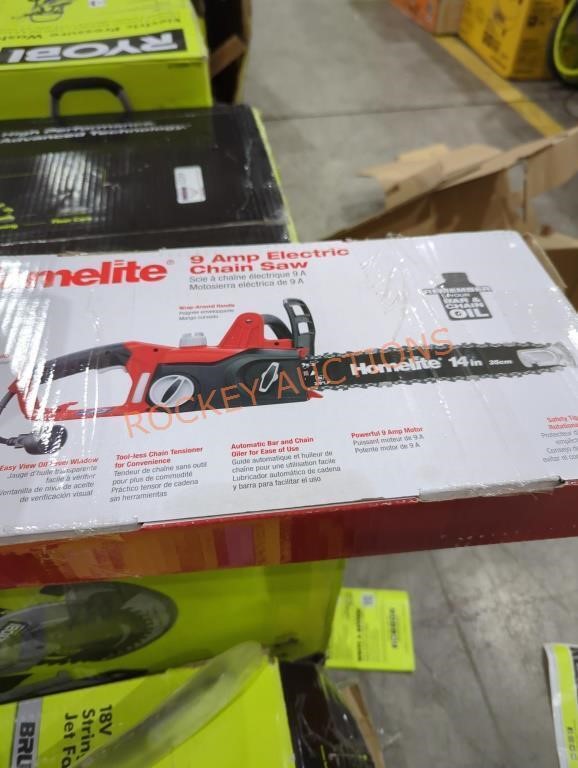 Homelite 9 amp 14" electric chainsaw