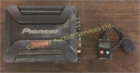 Pioneer vehicle amp and a Mac tools code reader.