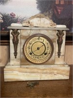 Antique marble Waterberry mantle clock very