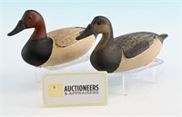 Pair of miniature carved Canvasback Decoys