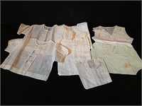 Vintage Cream and Green Baby Clothing