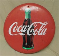 Coca-Cola Metal Button Advertising Sign.
