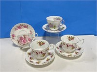 4 Royal Albert Teacups & Saucers