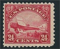 US AIRMAIL STAMP, C6 JENNY, MVLH, SCV: $65.00