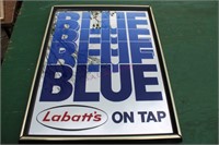 Labatt's Blue Mirrored Sign