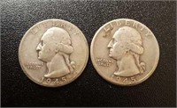 1945-D & 1945-S U.S. Quarters