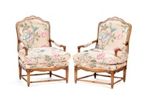 PAIR OF FRENCH STYLE FAUTEUILS