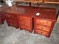 3 pc. Solid Wood End Table / Night Stands