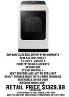 Samsung Electric Dryer w/ Warranty