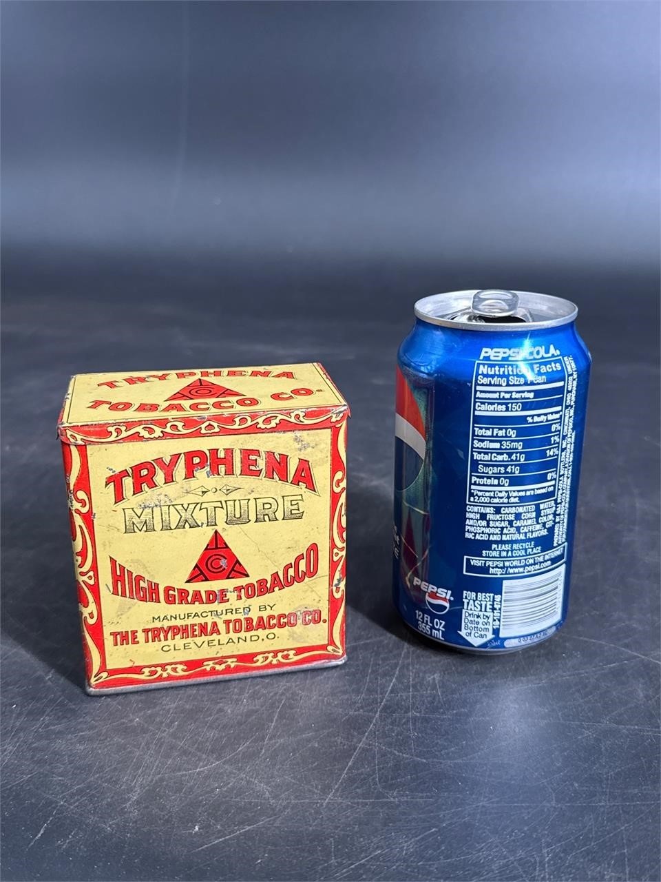 RARE TRYPHENA MIXTURE TOBACCO TIN CLEVELAND OHIO