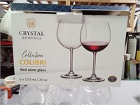 6ct Crystal Bohemia 20oz Red Wine Glasses