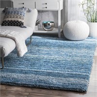 nuLOOM Drey Striped Shag Area Rug - 6x9 Shag Area