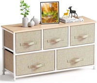 NEW $107 Fabric Dresser with 5 Drawers
