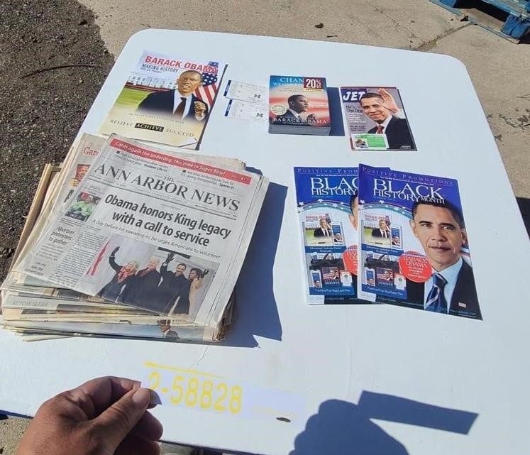Stacks of Obama Magazines & Inaugural Newspapers