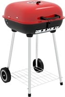 Outsunny Portable Charcoal Grill with Bottom Shelf