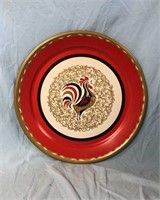 1950s Metal 19" Rooster Kitchen Grill Plate