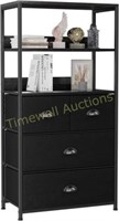 Vertical 3 Drawer  3 Shelf Dresser Organizer  Vint