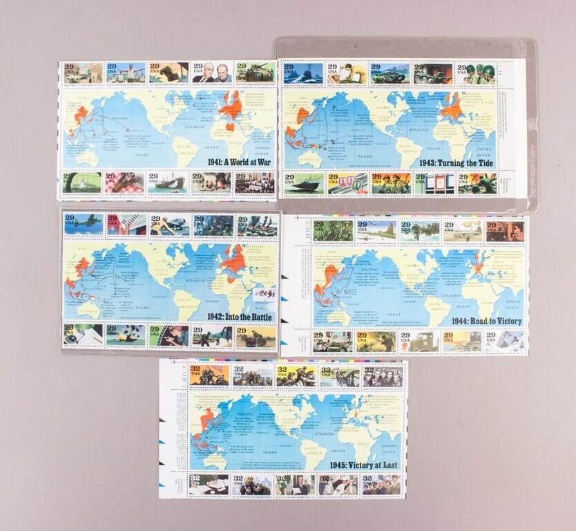 1991 - 95 WWII 50th Anniversary Stamp Collection