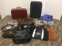 FOSSIL PURSE, CARRY ON, LEATHER BRIEFCASE, ETC