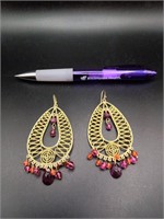 Large Gold Tone Earrings