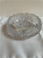 Heavy cut crystal bowl. 11"diameter