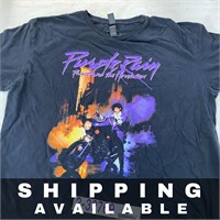 Prince Shirt Mens XL Purple Rain Motorcycle Print