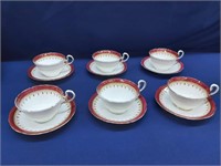 Ansley Teacups & Saucers Set of 6