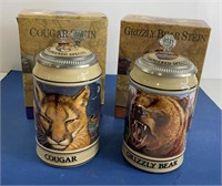 Anheuser Busch  Cougar & Grizzly Bear Mugs